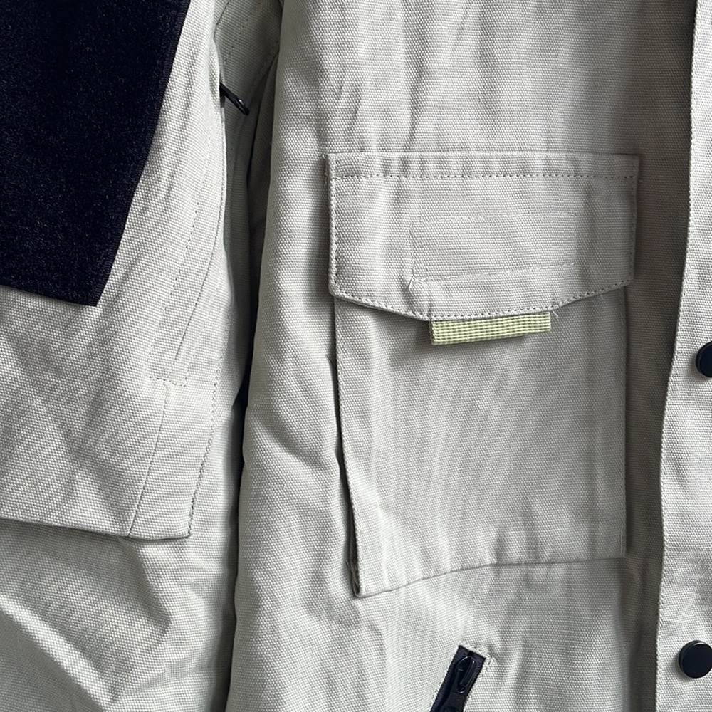 NWOT High School canvas mock neck multi pocket fully lined utility jacket - Picture 2 of 11